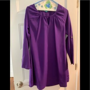 Long sleeve purple dress